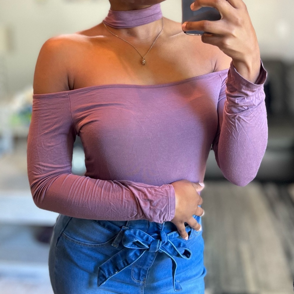 Fashion Nova Shut Up and Dance Bodysuit - Lavender, Size L